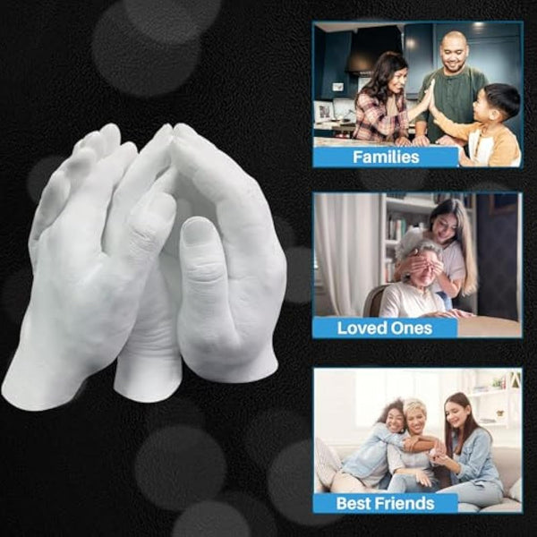 Family Hand Casting Kit Couples & Hand Molding Kit Family, Hand Mold Kit for Family by (Cast Up to 6 Hands)