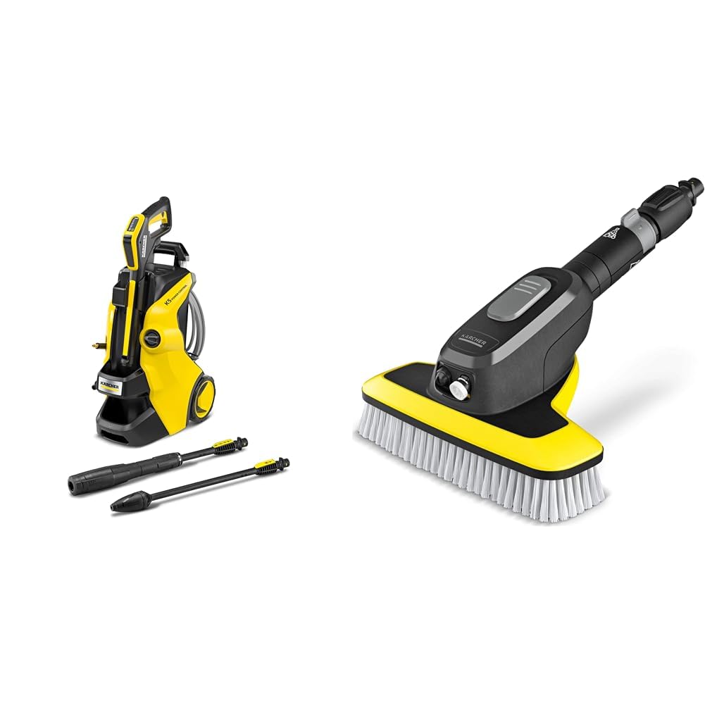 Kärcher K 5 Power Control Pressure Washer, pressure: max. 145 bar, flow rate: 500 l/h, area coverage: 40 m²/h, water filter, weight: 13 kg, high-pressure hose and gun, dirt blaster, spray lance