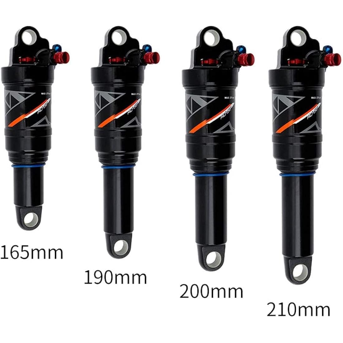 splumzer Mountain Bike Shocks Absorber Air Rear Shock - Rebound/Lock Out/Air Pressure Adjustable (210MM, Manual Lockout)