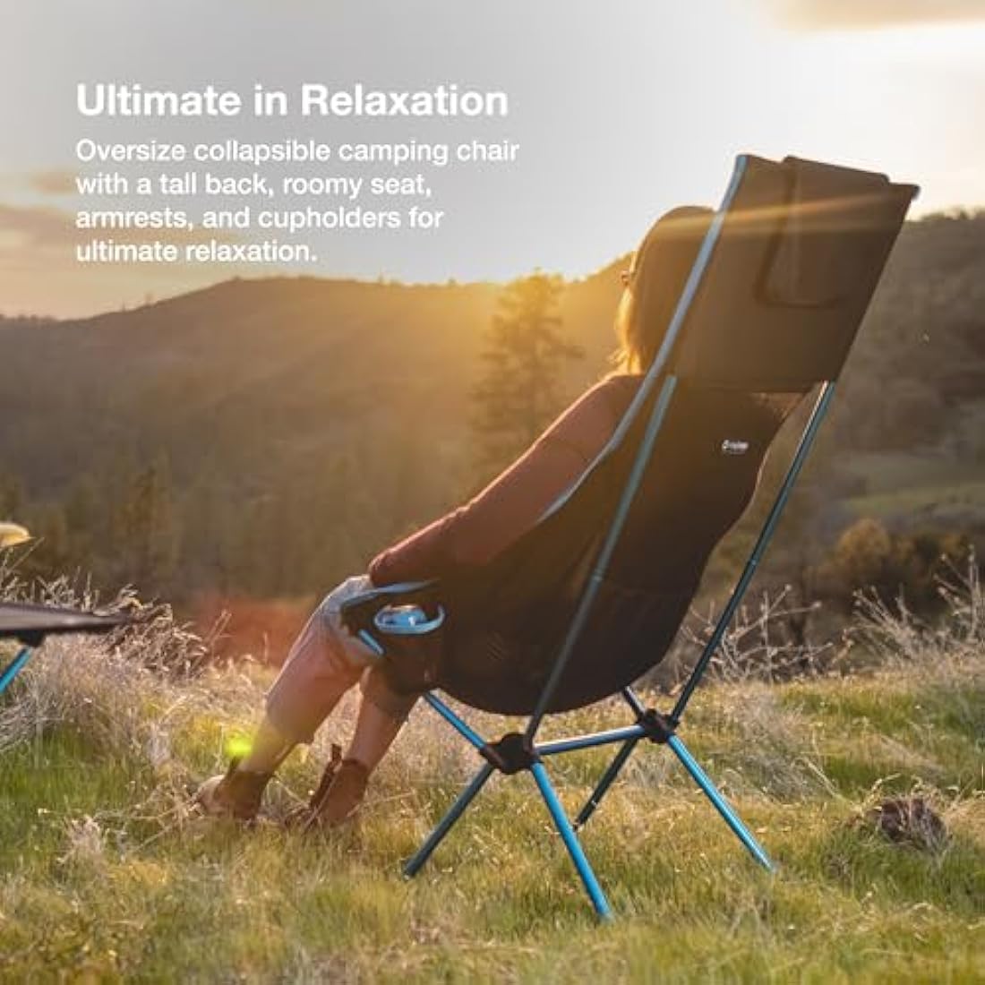 Helinox Savanna High-Back Collapsible Camp Chair, Blackout