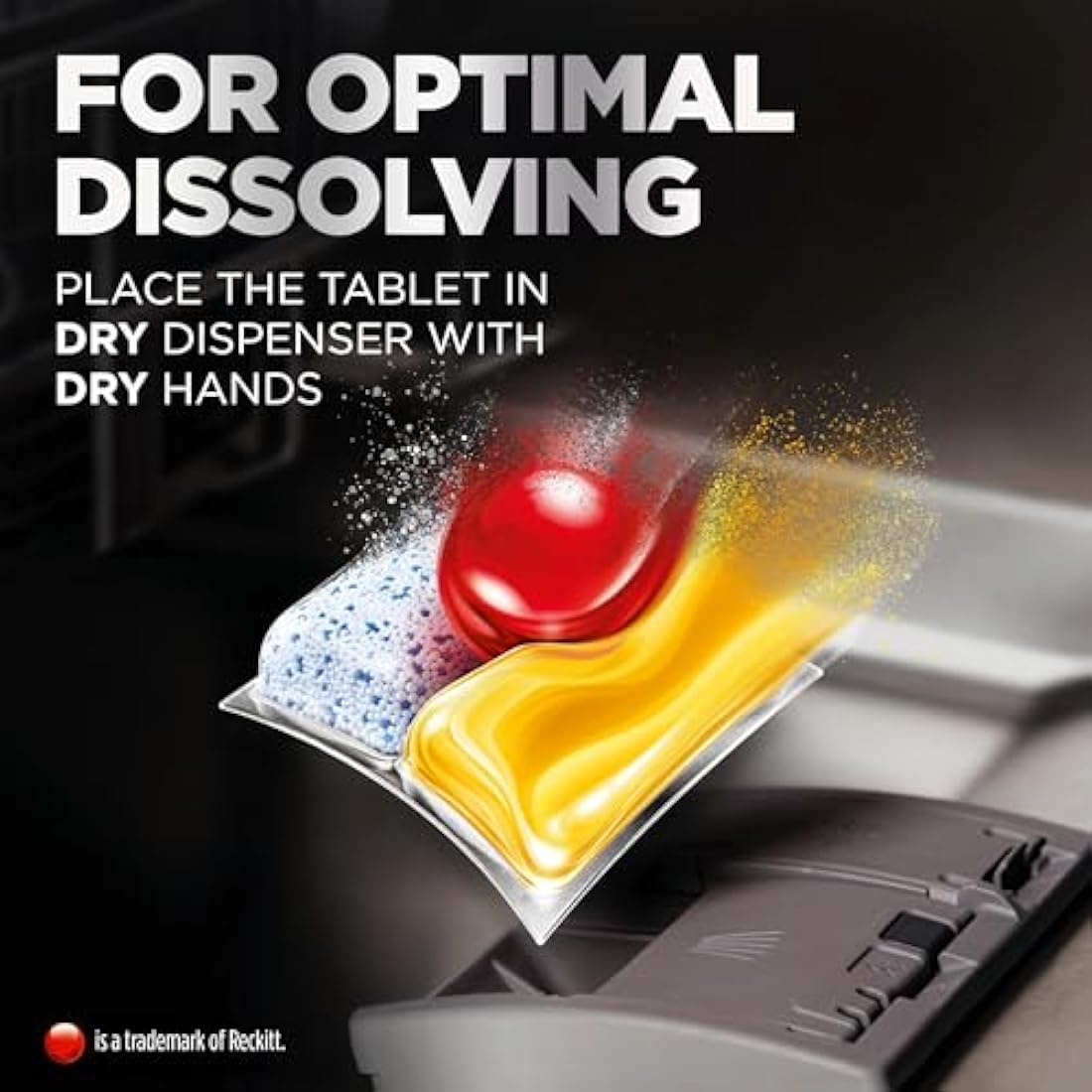 Finish Dishwasher Tablet, Ultimate Infinity Shine, 100 Tablets, Lemon Sparkle, Clean & Shine Detergent Tabs, Tough on Grease Stains, Effective for Short Eco Cycle