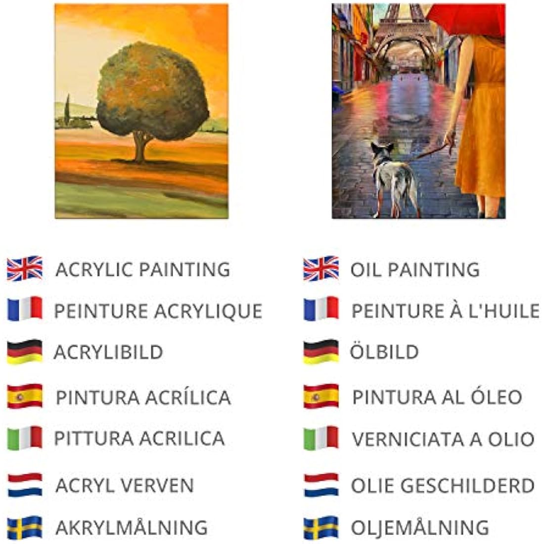 Kurtzy Canvas 24 Pack - 20 x 25cm (8 x 10 inches) - Pre Stretched Cotton Canvas Boards - Oil & Acrylic Painting, Sketching, Drawing