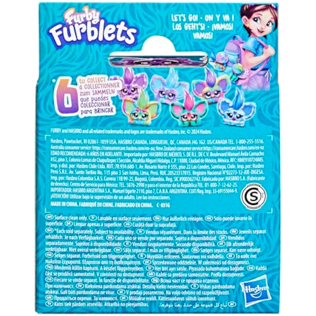 Furby Furblets Hip-Bop Mini Electronic Plush Toy, Pink