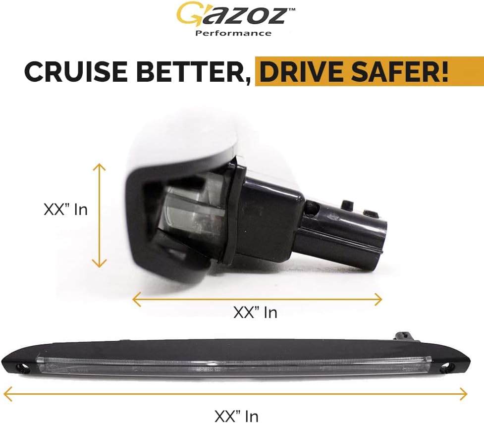 GAZOZ PERFORMANCE GP 3rd Third Brake Back LED Light with Smoked Lens - Rear Stop Lamp for Fortwo & four 2014-2019 453 Gen 3 - Smart Car Accessories