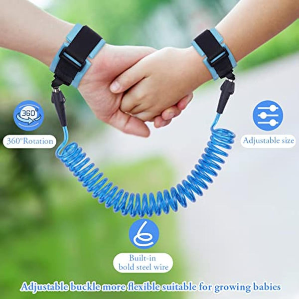 AOMIG Baby Reins, Baby Walking Reins and Toddler Safety Harness, Dinosaur Baby Reins Safety Leash Baby Toddler Anti Lost Belt Reins for Toddlers Boys and Girls (Blue)