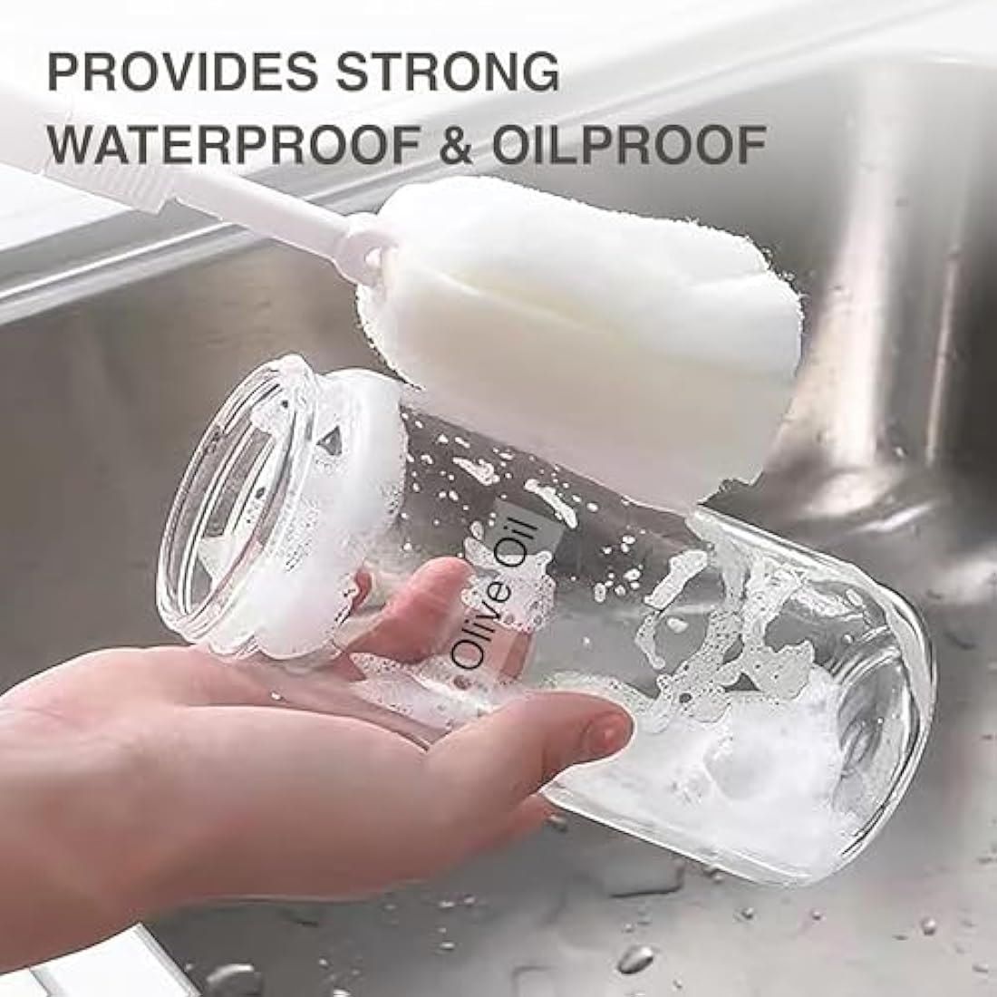 SUPVAN E10 & E11 & E16 Label Maker Tape, 4 Rolls 15mm × 6m Genuine Continuous Laminated Thermal Label Tape Refill, Waterproof Oilproof Child-Safe Durable Auto Detect Labels, Black on White