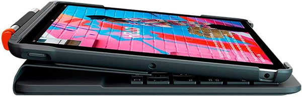 Logitech SLIM FOLIO iPad Keyboard Case 10.2 Inch, QWERTZ German Layout - Graphite Black