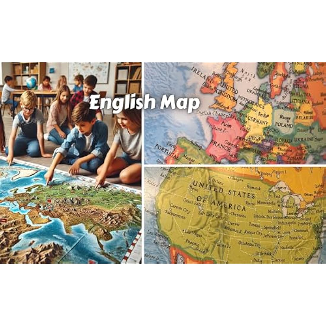 Exerz 30CM Educational World Globe Swivel Rotating Globe - Diameter 30cm