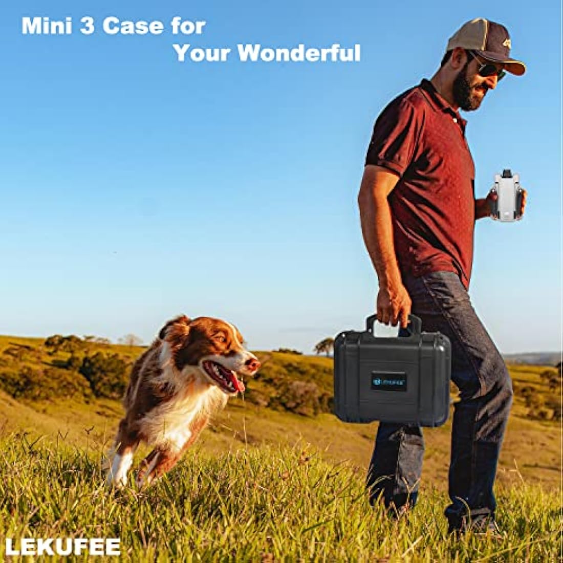 LEKUFEE Waterproof Hard Case for DJI Mini 4 Pro/3/3 Pro Drone,DJI RC N3/N2/N1 & Accessories (Case Only)
