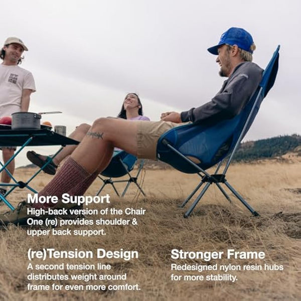 Helinox Chair One Highback (re) High-Performance Camping Chair, Blue Block