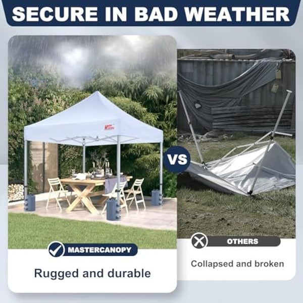 MASTERCANOPY Gazebo Water Weight Bags,Leg Weights for Pop Up Canopy 4pcs/Pack Gray