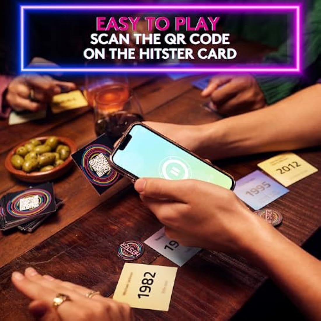 Hitster - The Music Party Board Game, Card Game, Fun Music Quiz Game, 2-10 Players - 300+ Iconic Music Hits - Great For Game Nights, Date Nights, Parties, Adult and Family Games - Jumbo (UK Edition)