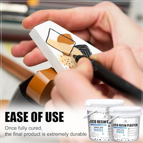 Eco Resin Casting Powder - 2800g / 100oz Fast Cured Plaster Casting Powder for Beginners - 20~30 Minutes Demold, Easy Mixing Water Activated