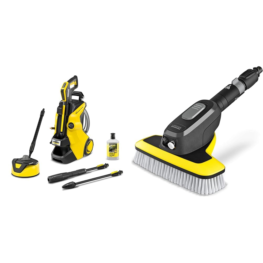 Kärcher K 5 Power Control Pressure Washer, pressure: max. 145 bar, flow rate: 500 l/h, area coverage: 40 m²/h, water filter, weight: 13 kg, high-pressure hose and gun, dirt blaster, spray lance