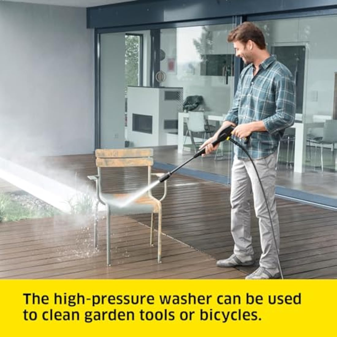 Kärcher K 2 Power Control pressure washer, pressure: max. 110 bar, flow rate: 360 l/h, area coverage: 20 m²/h, water filter, weight: 4.0 kg, high-pressure hose and gun, dirt blaster, spray lance