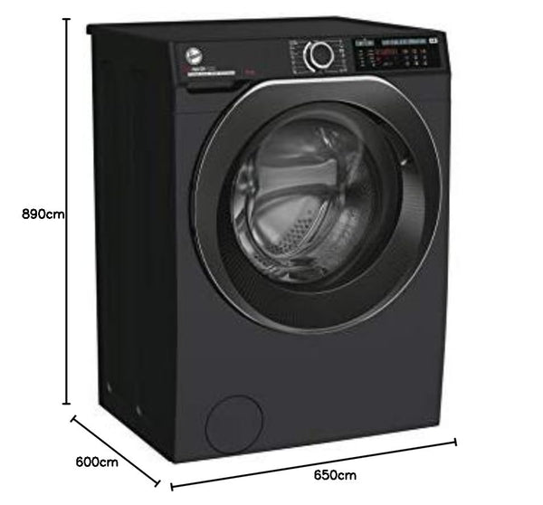 Hoover H-WASH 500 10kg Freestanding Washing Machine, 1400 RPM, A Rated, ECO‑Power Inverter Motor, hOn App, 60 Programmes, Care Dose, Power Care System, White, 60x59x85 cm ‑ HW 410AMC/1-80