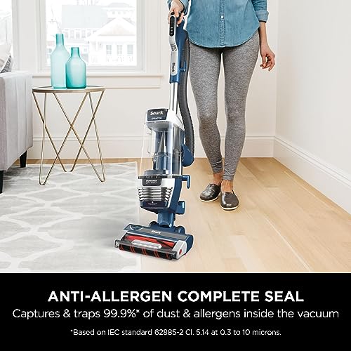 Shark PowerDetect Corded Upright Vacuum Cleaner, DuoClean Detect, Reverse Clean, Anti Hair Wrap Plus, Anti-Allergen, 8m Cord, 1.3L, Dusting Brush, Pet, Crevice, Multi Surface Tools & Bag, AZ3900UKTBK