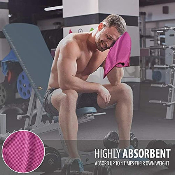 4 Packs Cooling Towel (40"x12"),Ice Towel,Soft Breathable Instant Towel,Microfiber Cool Towel for Yoga,Golf,Sport,Gym,Workout,Camping,Fitness,Outdoor &More Activities (Blue/Rose red/Orange/Green)