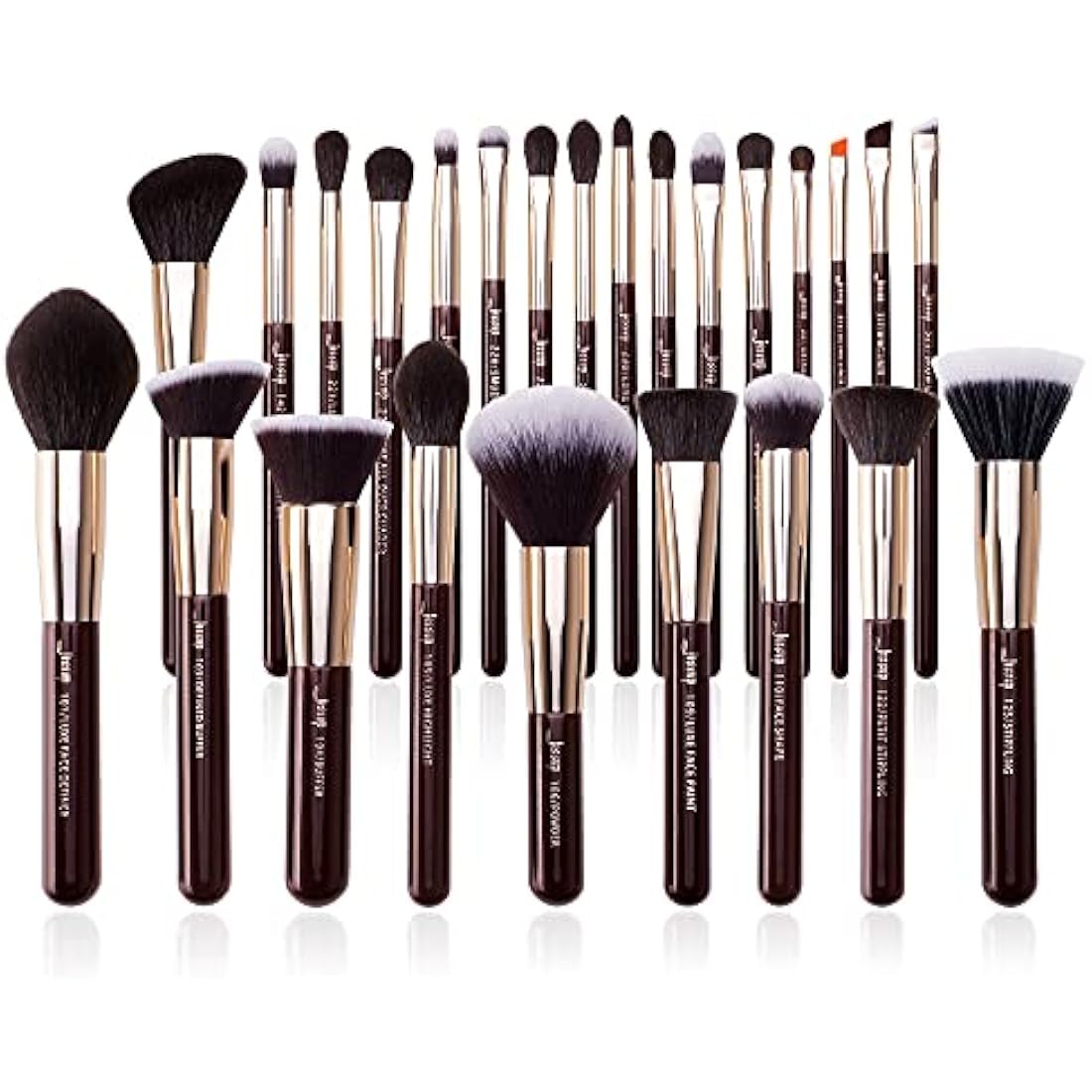 Jessup Makeup Brushes Set Professional, 25PCS Premium Natural Powder Foundation Eyeshadow Blending Concealer Blush Highlight Labeled Brushes, T280