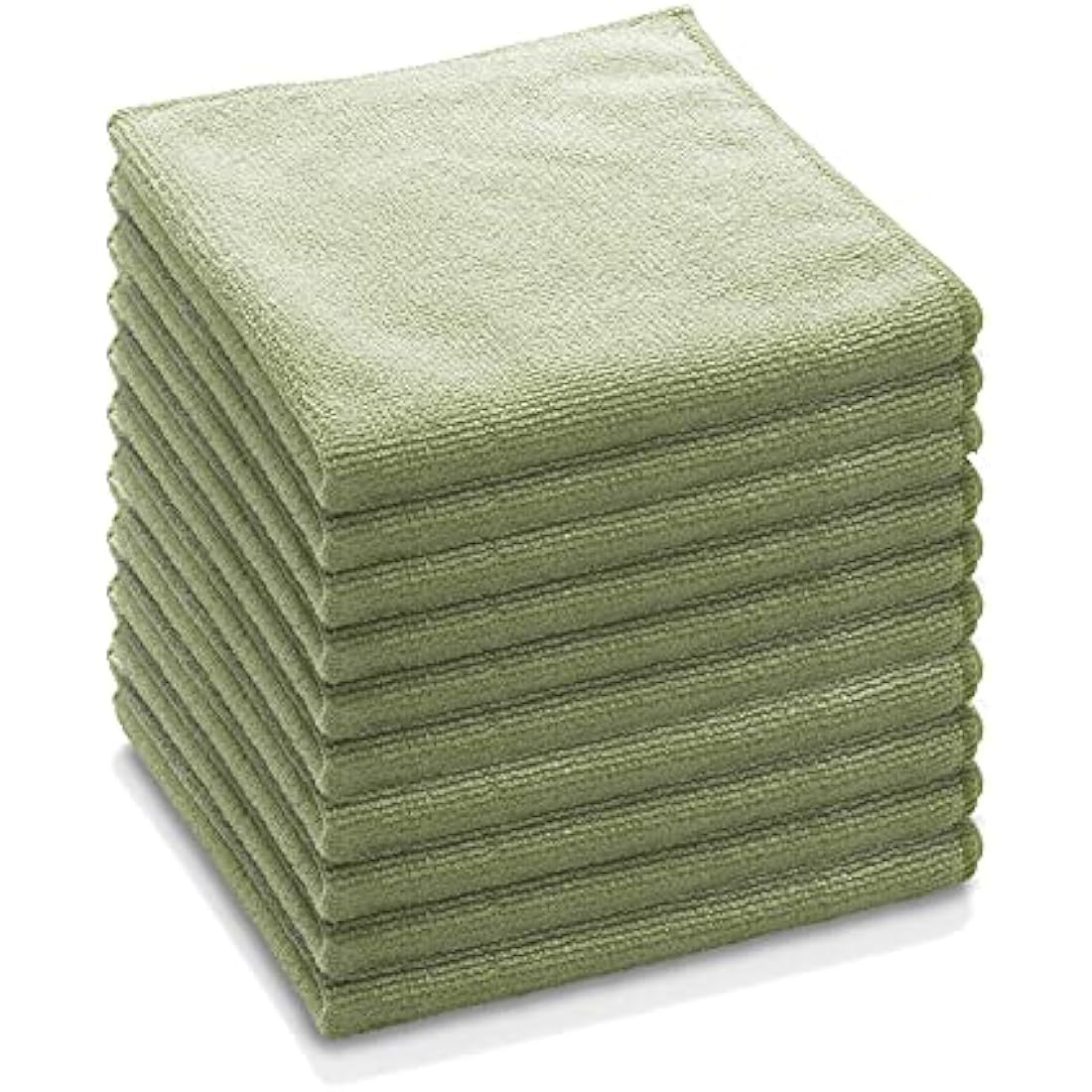 E-Cloth General Purpose Microfibre Cloth, Multipurpose Cleaning Cloth for Household Surfaces, Washable and Reusable, 100 Wash Promise, Green, 10 Pack