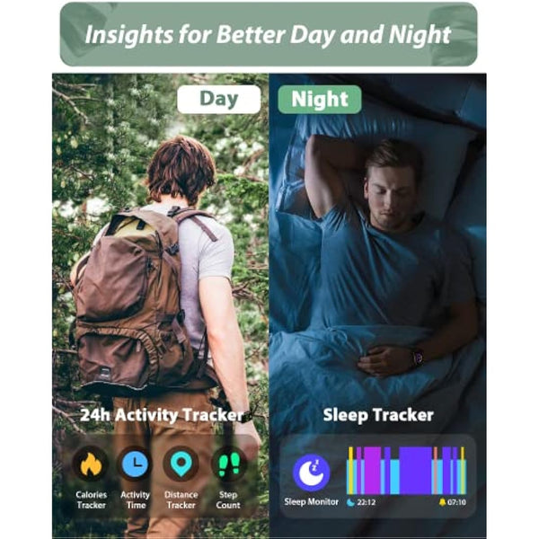 Smart Watch for Men Women (Answer/Make Call), Alexa Built-in, 1.8" Touch Screen Fitness Watch with SpO2 Heart Rate Sleep Monitor, 100 Sport, IP68 Waterproof Step Counter Smartwatch for iPhone Android