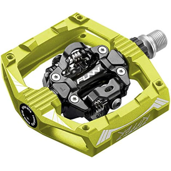Funn Ripper Mountain Bike Clipless Pedals, Rocker Clip/Spring-Loaded Clip-in Mechanism, Compatible with SPD Cleats, 9/16" CrMo Axle Bicycle Pedals for MTB/Gravel Cycling