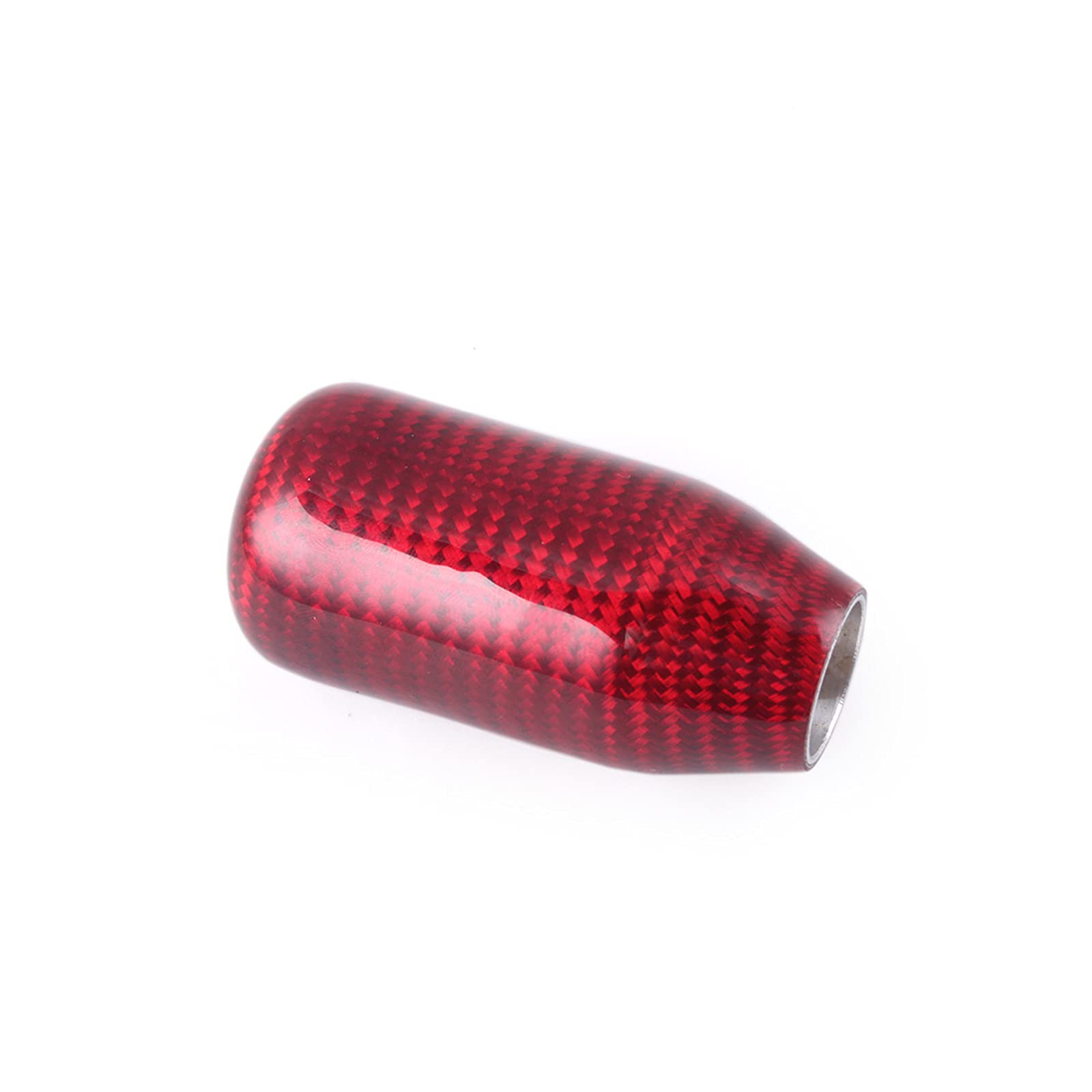 muge racing Carbon Fiber Shift Knob Gear Shifter Knobs with 3 Adapter Most Car Decorations Classic,Red-Long