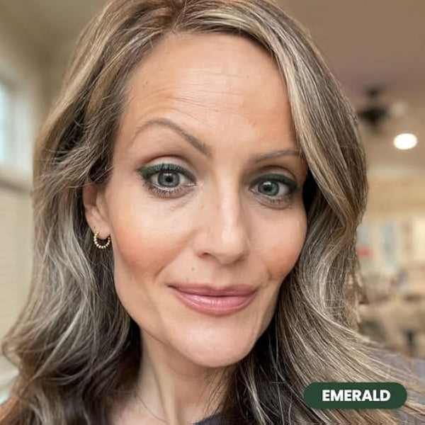 Prime Prometics PrimeEyes Glide Eyeliner for Mature Women – Waterproof, Long-Stay and Mess-Proof – Gel Cream Texture, Discreet Sharpener and Effective Smudger (Emerald)