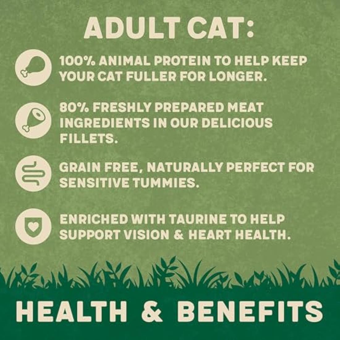 Harringtons Complete Wet Pouch Grain Free Hypoallergenic Adult Cat Food Meaty in Jelly Pack 72x85g - Beef, Chicken, Lamb & Turkey - Making Mealtimes Meatier