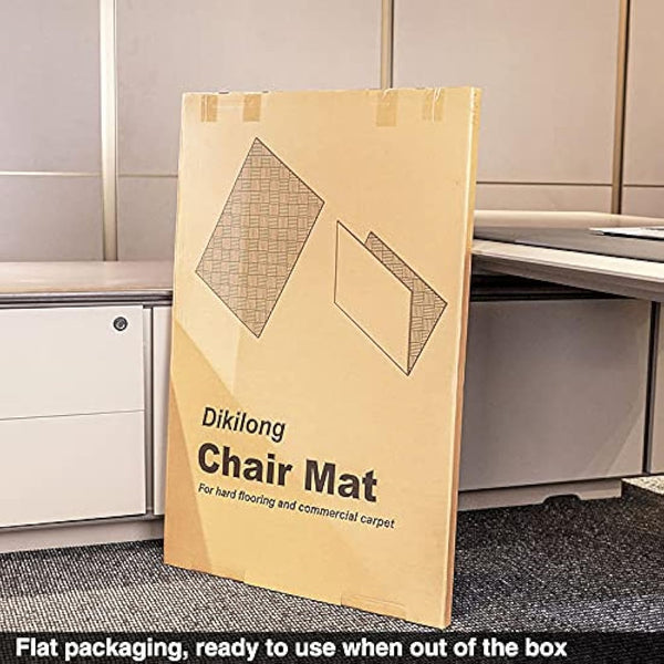Dikilong Luxury Chair Mat for Carpeted Floor,Office Chair Mat hardwood floors, 136X 100cm Multi-Purpose Carpet Protector for Home and Office, anti-skidding and stop noise, Carrara