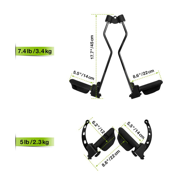 SevnElk Cable Machine Attachment Handles(pair),Heavy Duty Steel Exercise Handles Grips for Tricep Rowing LAT Pulldown Press Down T Bar Home Gym