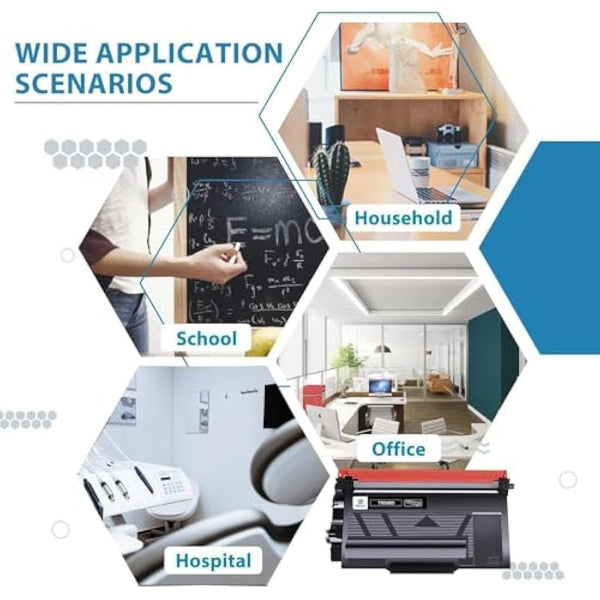 inkalfa TN3480 Compatible for Brother TN-3480 Toner Cartridge HL-L5100DN HL-L5200DW MFC-L5750DW MFC-L5700DW HL-L6400DW HL L5100DN L5200DW MFC L5750DW HL-L5000D TN 3480 3430 TN3430 TN-3430 Black 2