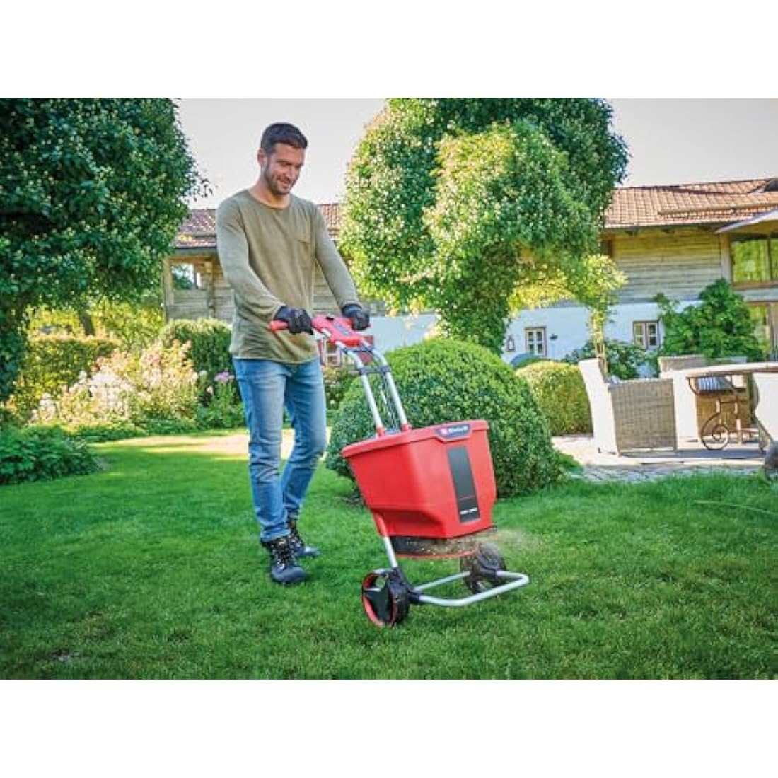 Einhell Power X-Change 22L Spreader - Variable Speed, Flow Rate & Scatter Width (Max 6m) - GE-SR 18/22 Li Battery Powered Spreader for Fertilizer, Grass Seed, Salt, Grit (Battery Not Included)