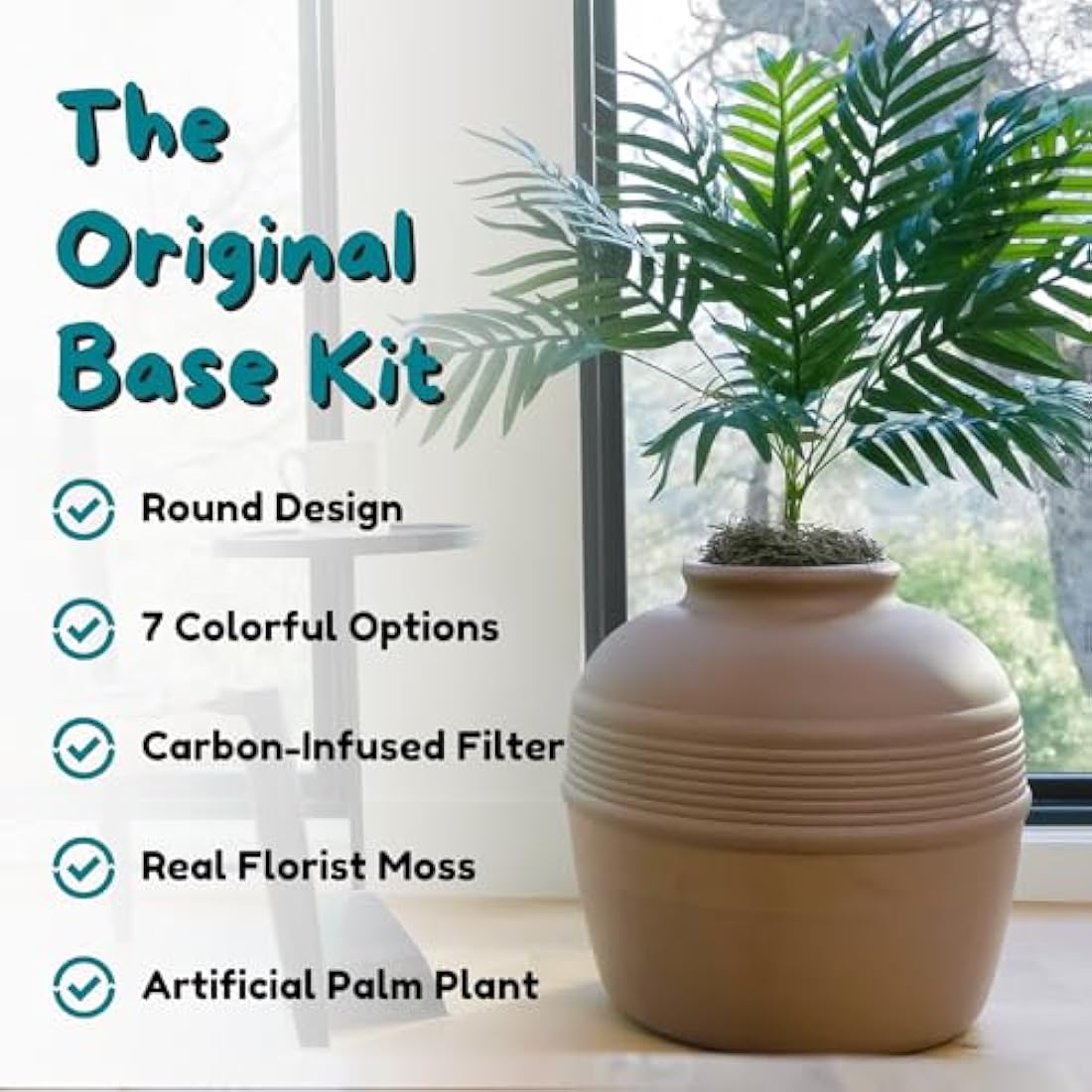 Good Pet Stuff Mocha Brown Large Hidden Litter Box Planter Base Kit for Cat Owners