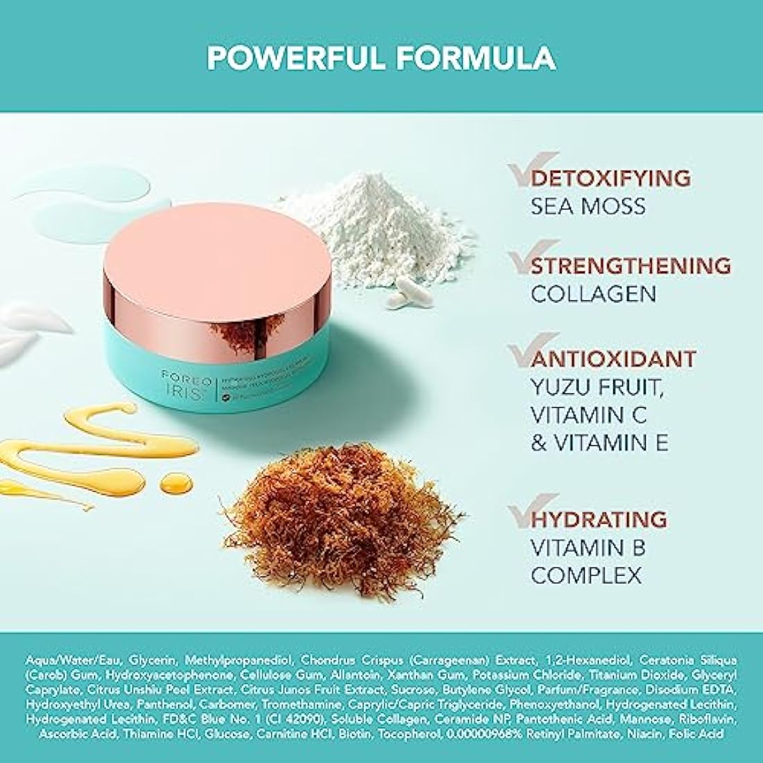 FOREO IRIS Under Eye Gel Patches - Dark Circles Treatment Women & Men - Eye Patches Skincare - Hydrating Gel Mask - Collagen - Vitamin C & Vitamin E - 60 pcs