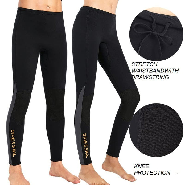 EUPTE 3mm Diving Wetsuit Pants Swimming Pants Leggings for Women Men (M, Men)