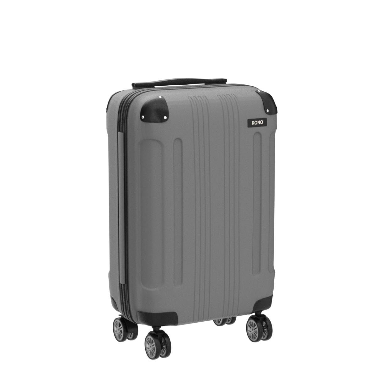 Kono 28 Inch Large Hard Shell Luggage Lightweight ABS 4 Wheels Spinner Business Trip Trolley Case Suitcase (Grey)