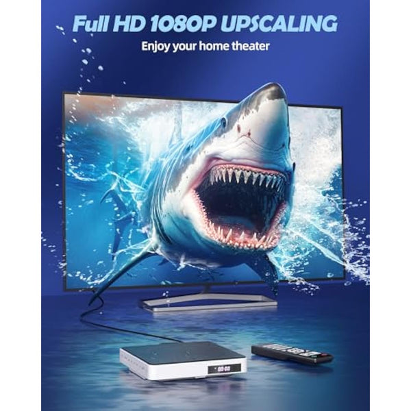 DVD Player Arafuna, DVD Player for TV, Multi Region DVD Player, DVD/CD Player HDMI 1080P with AV output, USB/TF Card input, remote control, AV cable, Support PAL/NTSC