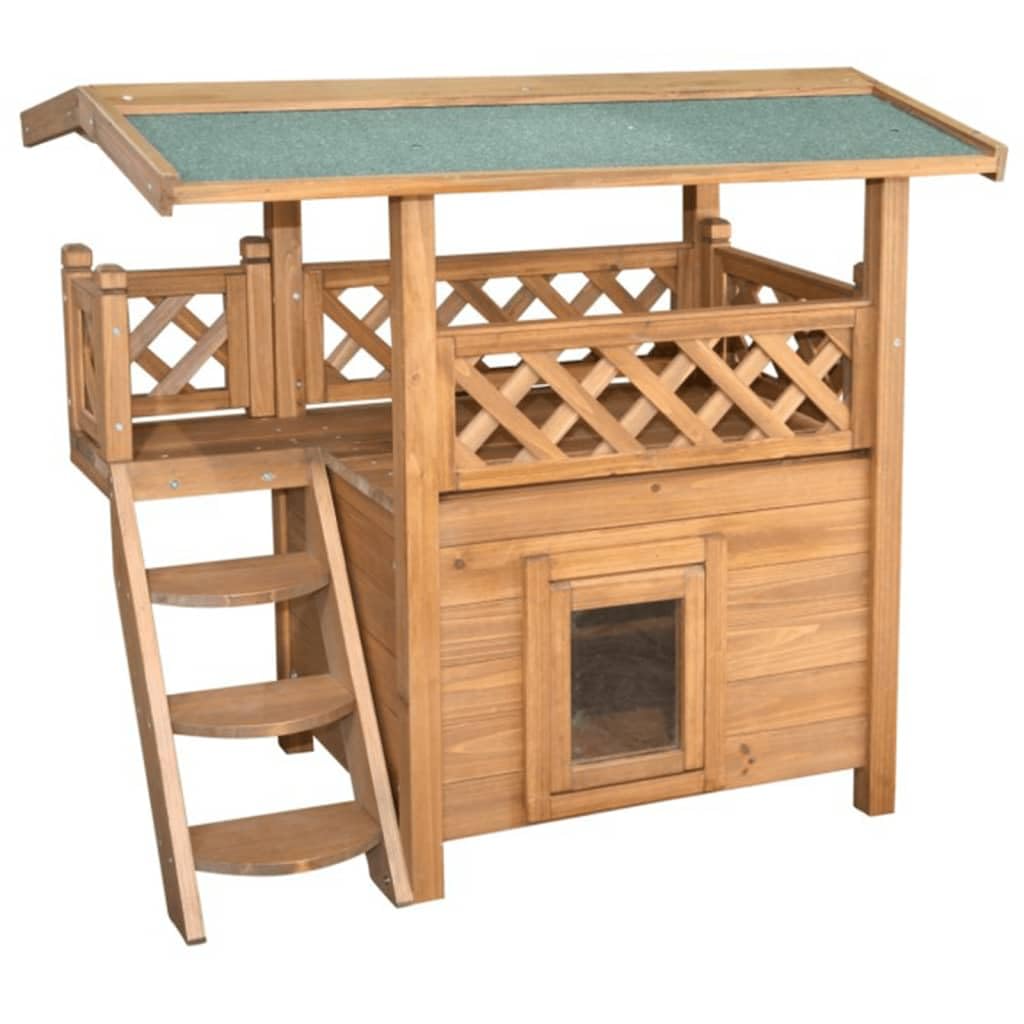 Kerbl Cat House Lodge, 77 x 50 x 73 cm, Brown