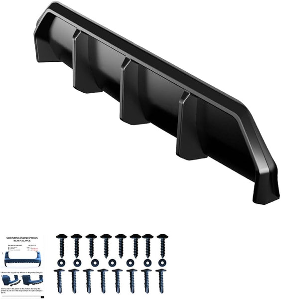 Oneway Rear Diffuser compatible with BMW 3-Series G20/G21 M-Pack Facelift 2022- - Gloss black