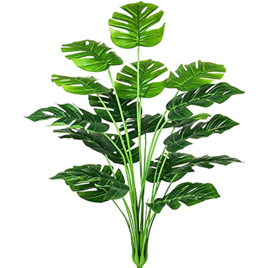 AIVORIUY Artificial Plants Fake Turtle Tree Leaves with Stems 29" Tall Faux Palm Tree Large Monstera Imitation Frond Leaf Tropical Plant Greenery Floral Jungle Party Indoor Outdoor Garden Decoration
