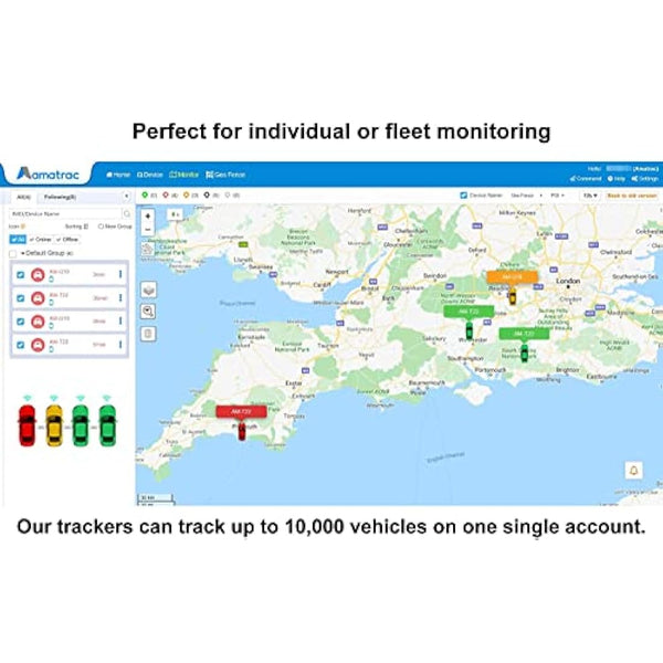 Amacam AM-T22 GPS Tracker - No Subscription Fees, 60-Second Install | 2G Real-Time Tracking & Anti-Theft | Under 10m Accuracy | Smartphone Alerts