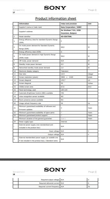 Sony BRAVIA, KD-65X75WL, 65 Inch, LED, Smart TV, 4K HDR, Google TV, ECO PACK, BRAVIA CORE, Narrow Bezel Design