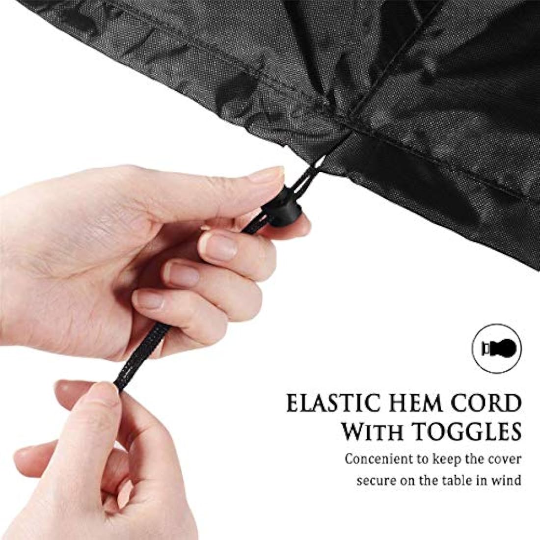 Ankier Garden Furniture Covers, Waterproof, Anti-UV, Heavy Duty 420D Oxford Fabric Rattan Furniture Cover for Cube Set, Patio, Outdoor (125x125x74cm) - Black