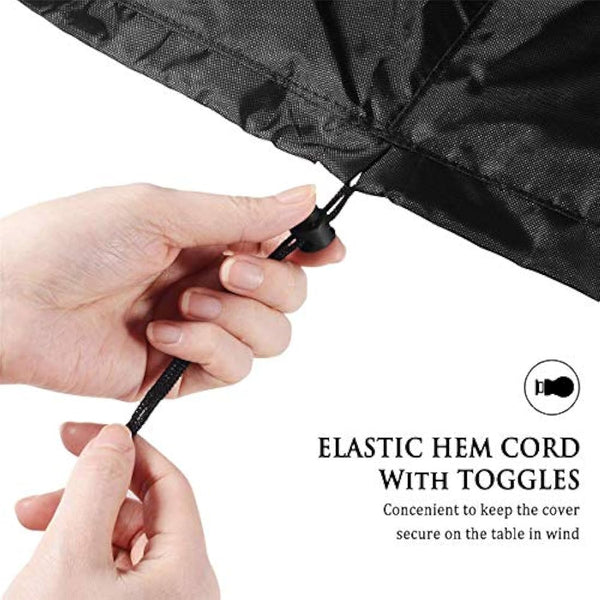 Ankier Garden Furniture Covers, Waterproof, Anti-UV, Heavy Duty 420D Oxford Fabric Rattan Furniture Cover for Cube Set, Patio, Outdoor (125x125x74cm) - Black