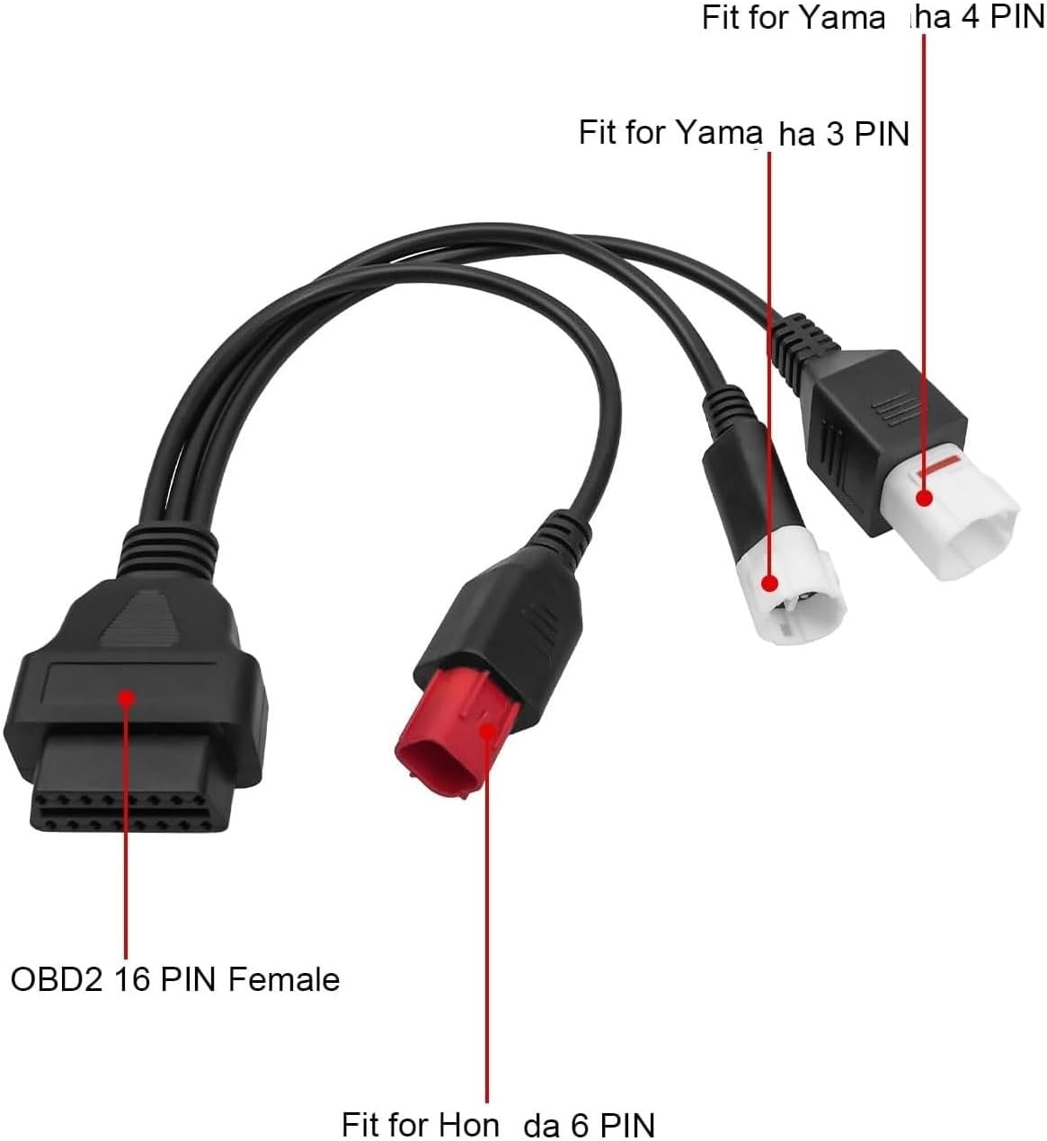 3 Pin 4 Pin 6 Pin OBD2 3 in 1 Motorbike Diagnostic Adapter motorrad obd Cable Compatible For Yamaha Honda Motorcycle Euro5 Guzzi Kawasaki