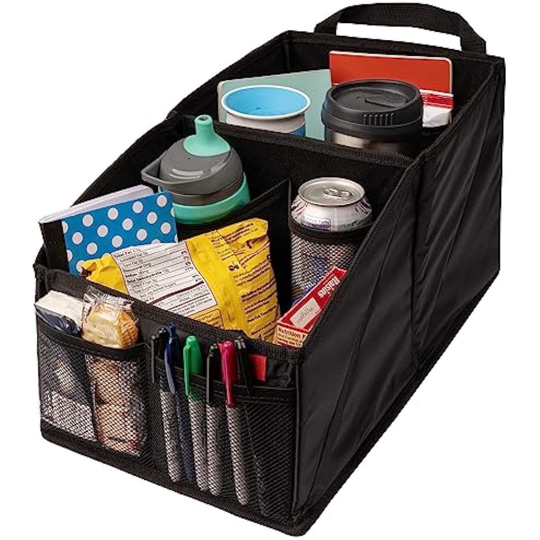 Lusso Gear Car Seat Organiser for Front or Backseat Great for Adults & Kids Featuring 8 Storage Compartments for Toys, Magazines, Tissues, Maps, Books, Documents, Games & More