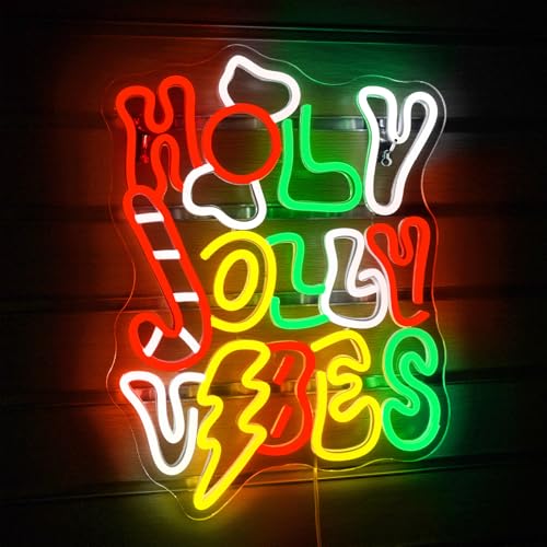 ineonlife Christmas Ambiance Neon Sign for Wall Decor, Dimmable Festive Led Signs USB Powered Neon Lights for Merry Christmas Party Living Room Pub
