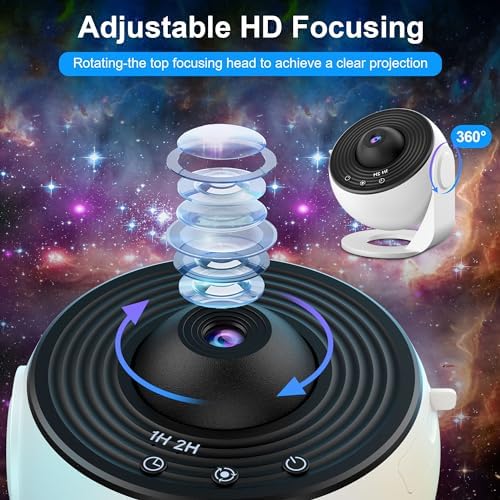 13 in 1 Planetarium Star Projector, Mexllex Realistic Galaxy Light Projector with 12 Planet Discs, Starry Sky Night Light Projector Lamp, Moon Night Light for Kids Adults Ceiling Bedroom Living Room