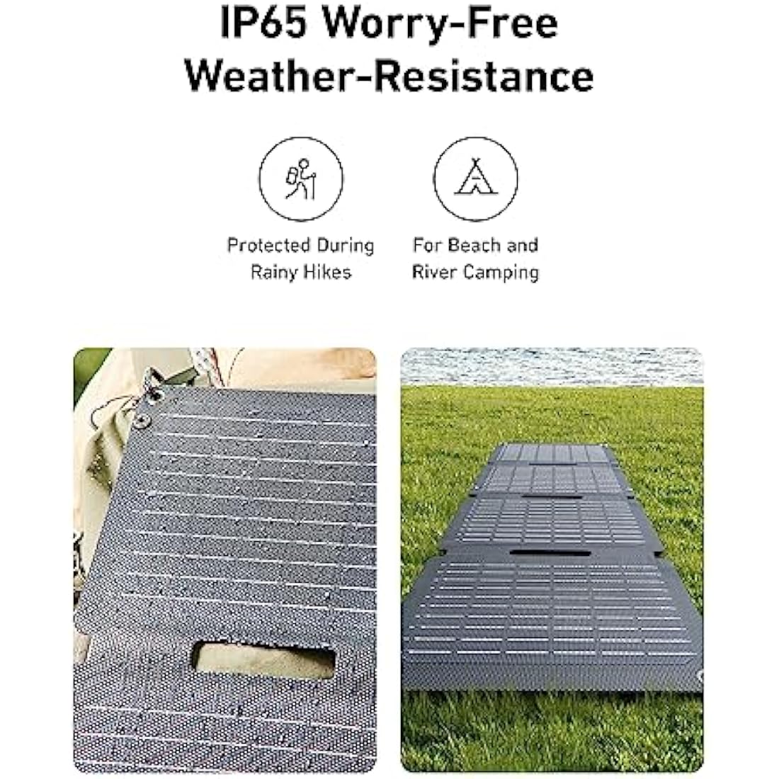 Anker Solix PS30 Solar Panel, 30W Foldable Portable Solar Charger, IP65 Water and Dust Resistance, Ultra-Fast Charging, Charges 2 Devices at Once, for Camping, Hiking, and Outdoor Activities.